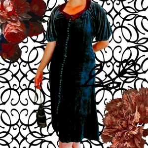 Gorgeous 1930s velvet midi dress